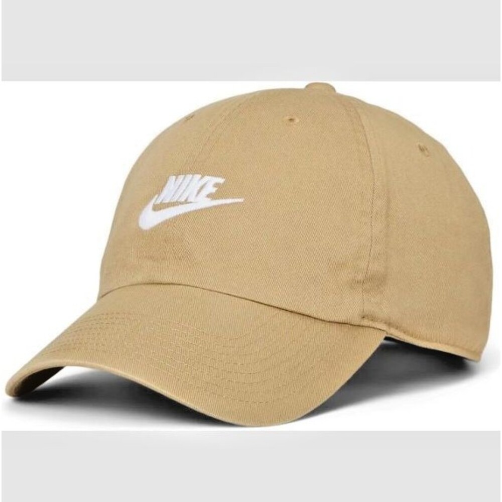 Nike Club Cap M/L Khaki Adjustable Hat Move To Zero Strapback NWT Baseball Hat